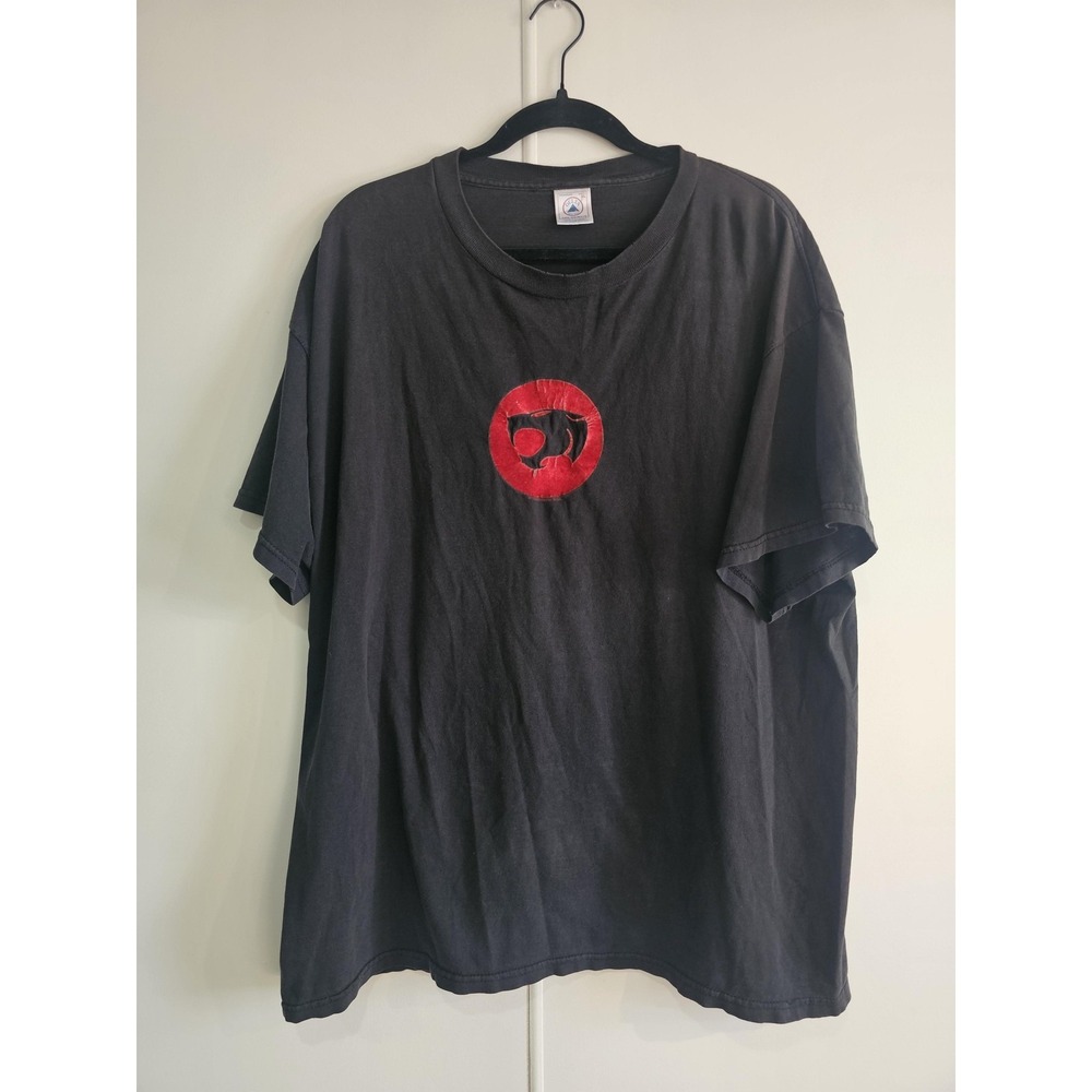 Vintage ThunderCats‎ Shirt Mens XL Black Graphic Logo Delta Cartoon T-Shirt 90s